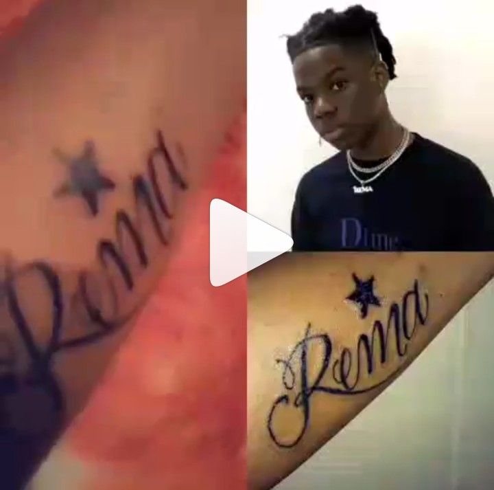 Nigerian Lady Tattooed Rema’s Name On Her Body 5