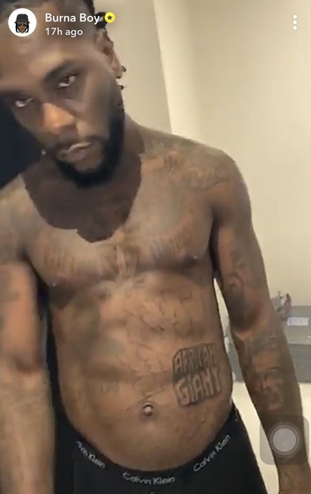 Burna Boy Shows Off His Tattoos 3