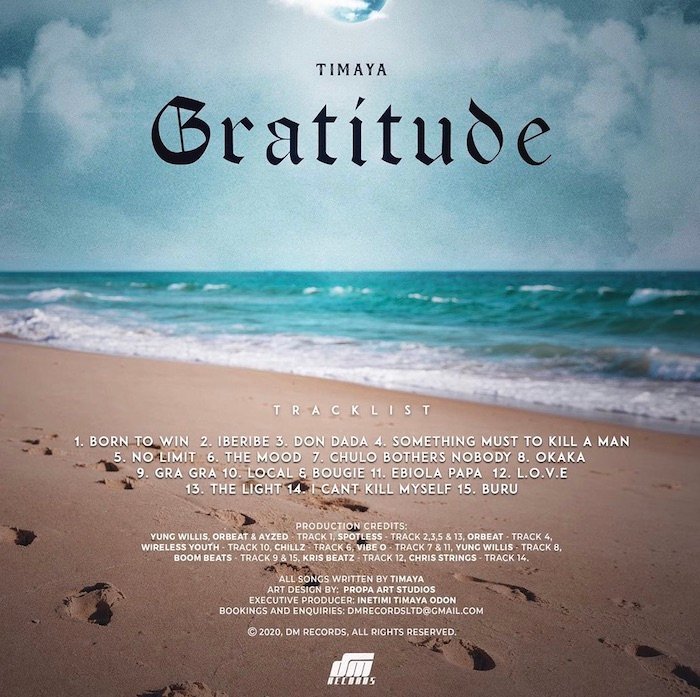 Tracklist For Timaya's Upcoming Album "GRATITUDE" Revealed 14