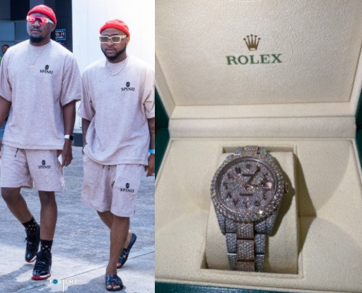 Too Much Money! Davido Gifts His Cousin, Tunji Adeleke, A $40k Rolex (Photos) 2