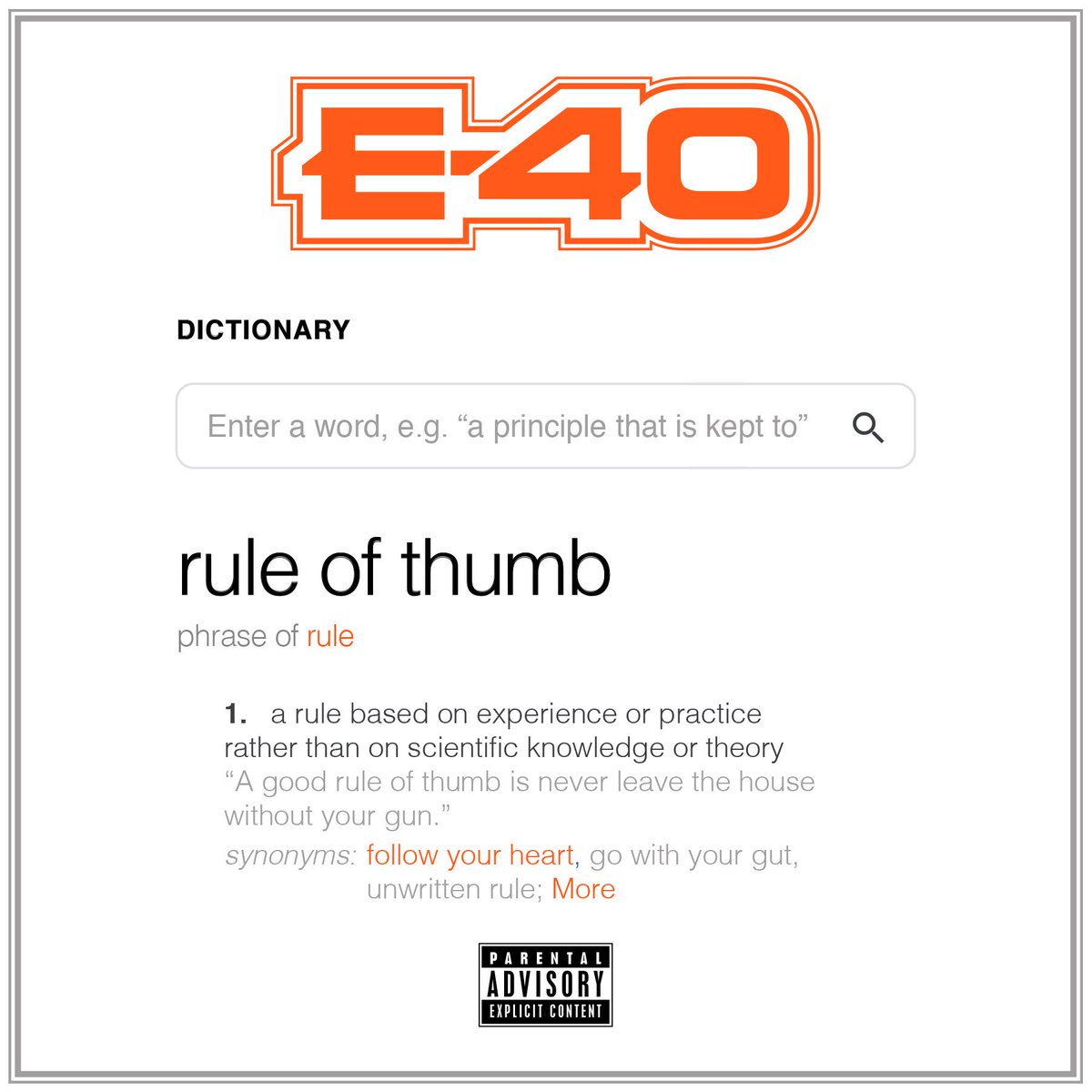 E-40 – Rule of Thumb: Rule 1 [Album] 1